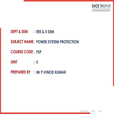 PSP Unit-2 (Relays).pptx for electrical engineers