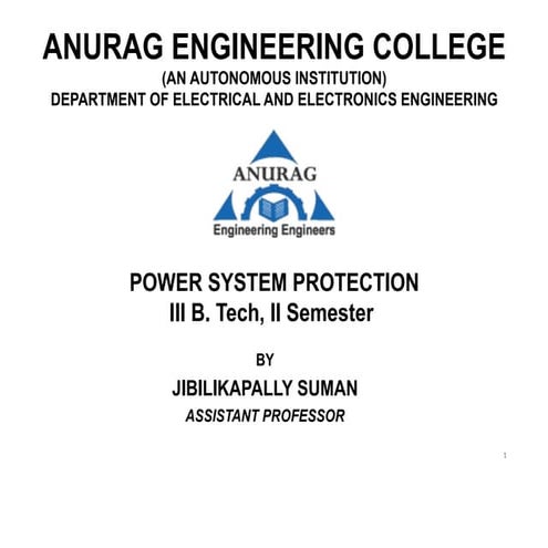 Power Sytem Protection Unit_5.power point presentation