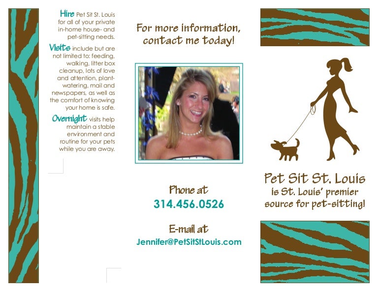 pet sit st louis brochure