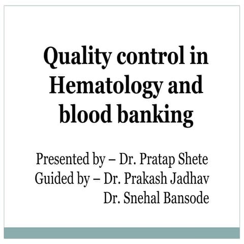 PS SUbjectt seminar - QA, QC power point presentation