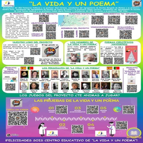 Póster del proyecto eTwinning "La vida y un poema"
