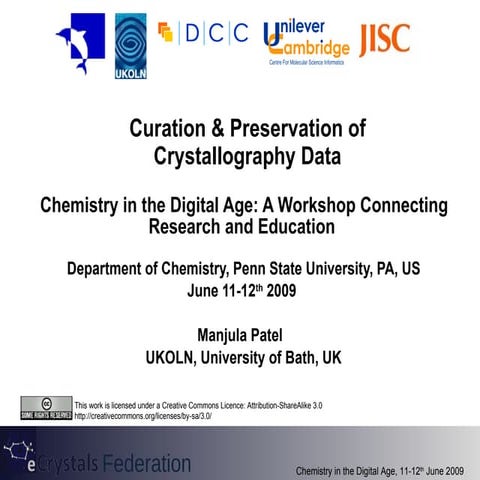 Curation and Preservation of Crystallography Data