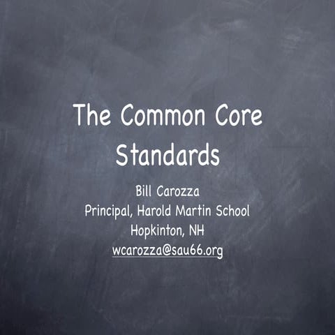 PSU Common Core Presentation
