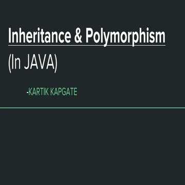 Inheritance and Polymorphism | PPT