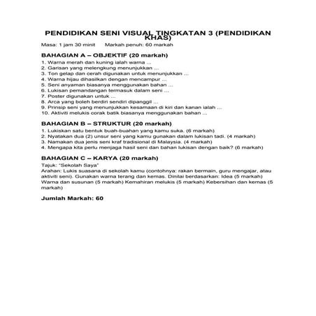 Struktur Tingkatan 3 Pdf