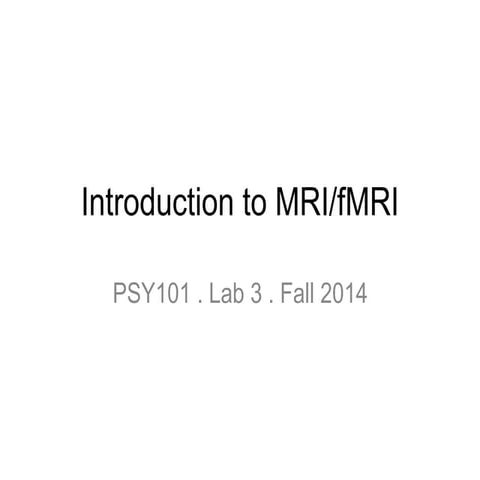 Introduction to fMRI