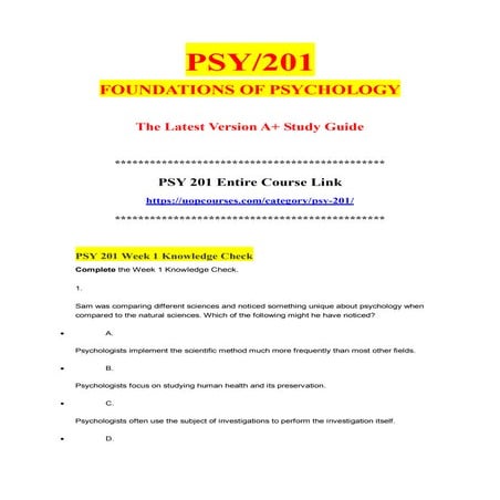 Psy 211 psy211 | PDF