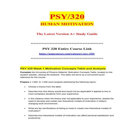 Psy 320 psy320