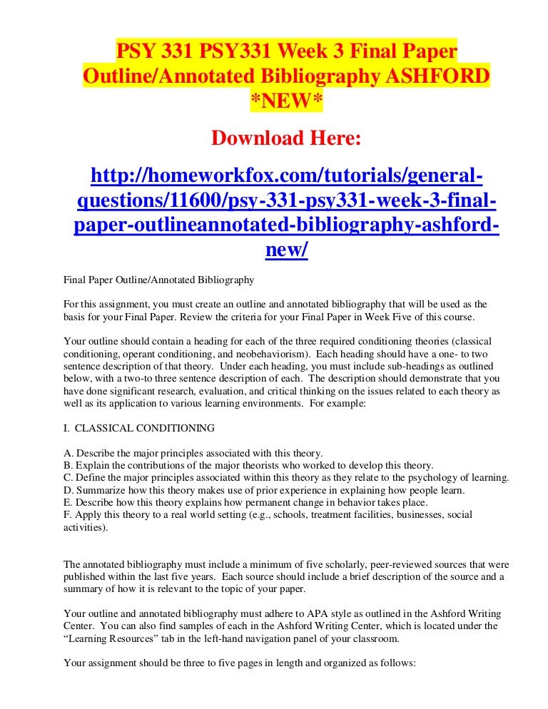 Annotated bibliography essay topics