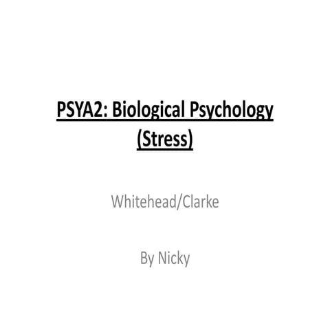 PSYA2 - Stress