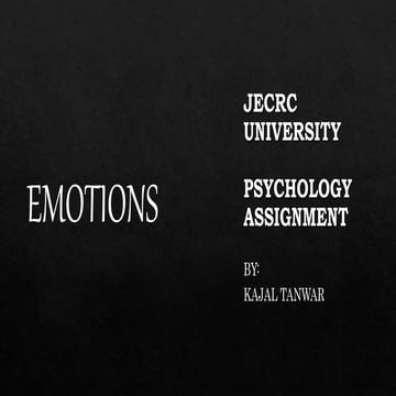 EMOTIONS~PSYCHOLOGY