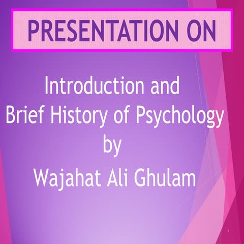 Introduction to History of Psychology