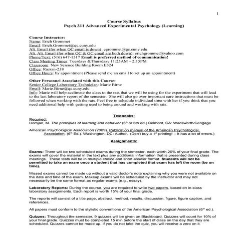 Psych 311 syllabus rrr fall 2012 queens college