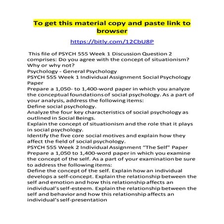 Psych 555 week 1 dq 2