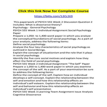 Psych 555 week 2 dq 2