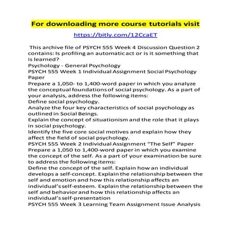 Psych 555 week 4 dq 2