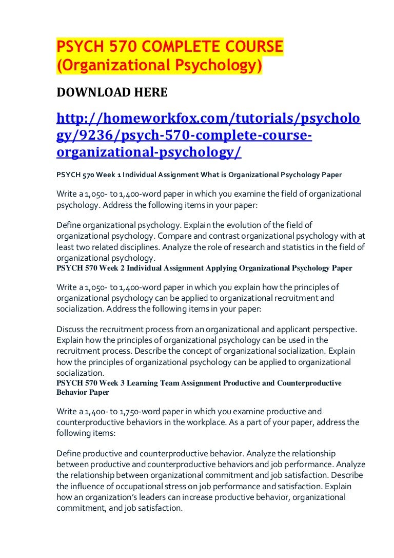 Online organizational psychology doctorate picture