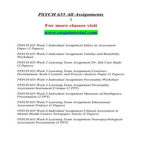 Psych 655 Effective Communication-snaptutorial.com