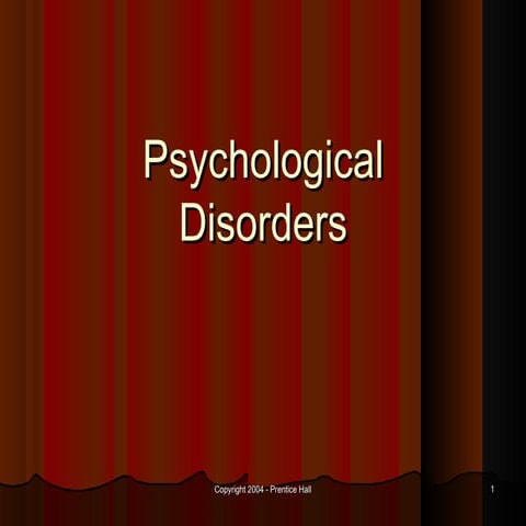 PSYCHOLOGY Chapter 12  Psychological Disorders