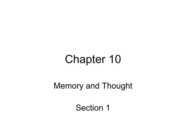 Memory Chapter 10