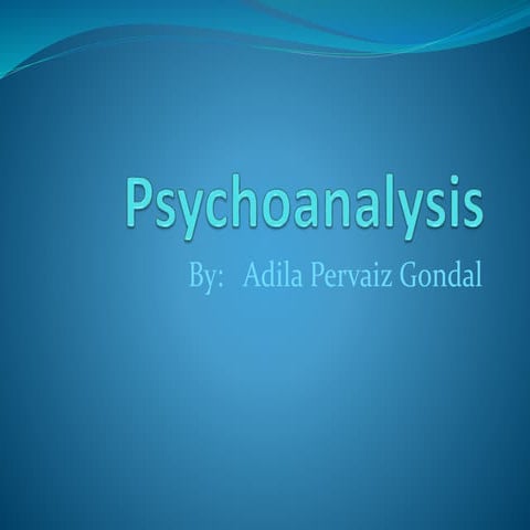 Psychoanalysis