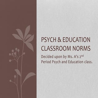 Psych&Ed Classroom Norms