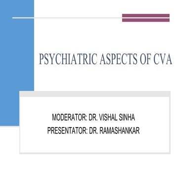 Neuropsychiatric aspects of cerebrovascular disease