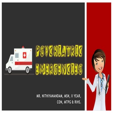 Psychiatric emergencies