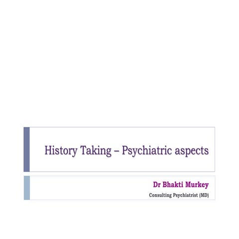 Psychiatric History-taking