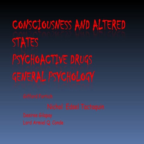Psychoactive Drugs A1