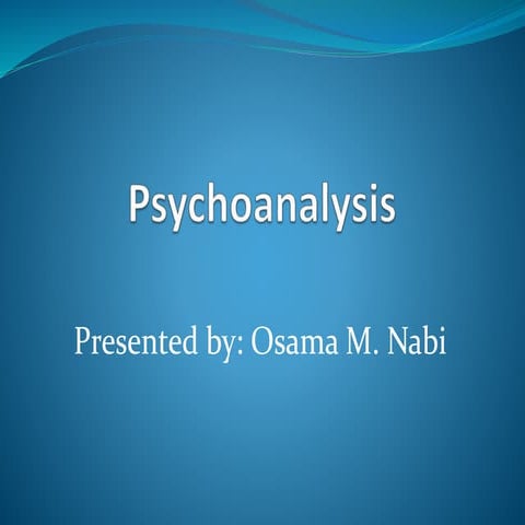 Psycho analysis