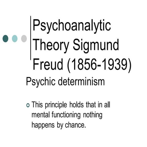 Psychoanalytic Theory by Freud