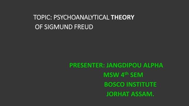 Psychoanalytical theory