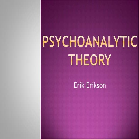Psychoanalytic theory | PPT