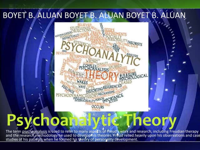 Psychoanalytic theory sigmundfreUd