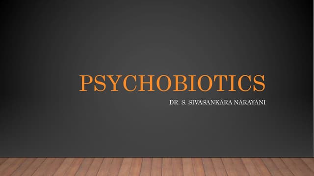 Psychobiotics