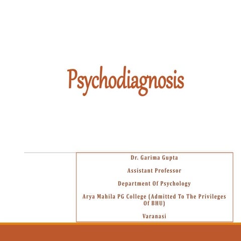 Psychodiagnosis 