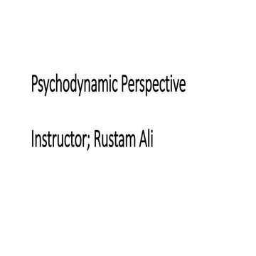 Psychodynamic perspective