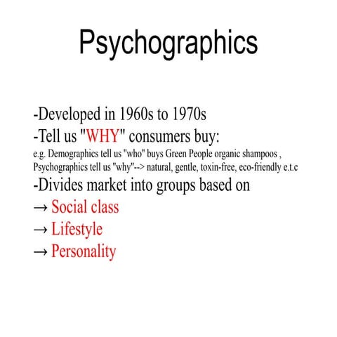 Psychster Labs: Facebook User Types, a Psychographic Segmentation | PPTX