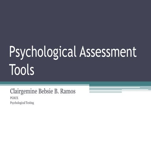 Psychological Assessment Tools