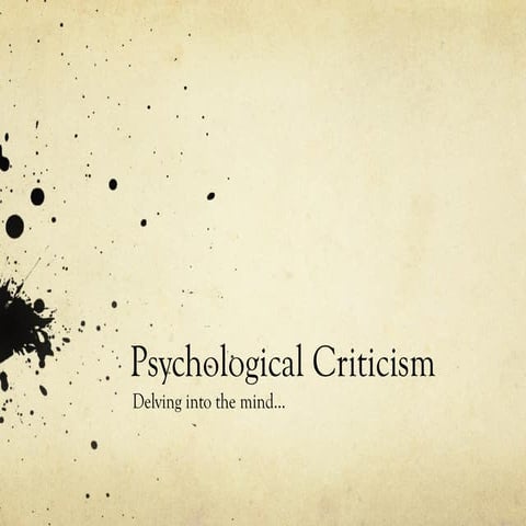 Psychological criticism