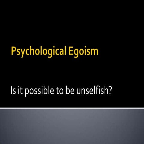 Psychological egoism
