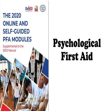 Module I on PFA (Psychological First Aid) | Validating Feelings and ...