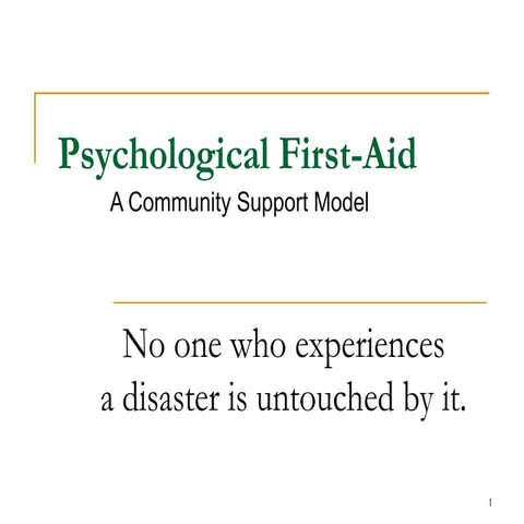 Psychological First Aid | PPTX
