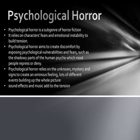 Psychological Horror Film Research