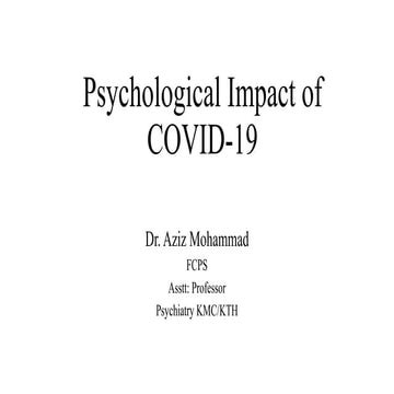 Psychological impact of covid 19