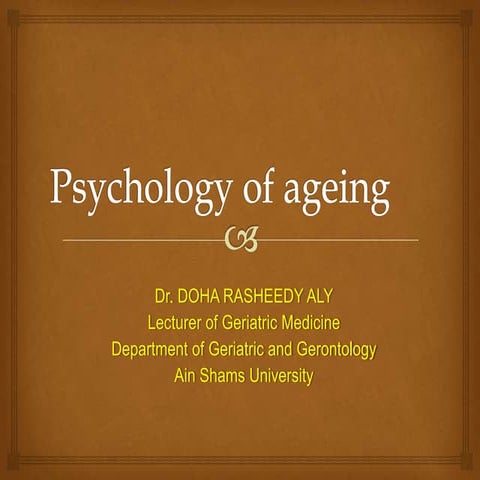 Psychological issues in elderly 