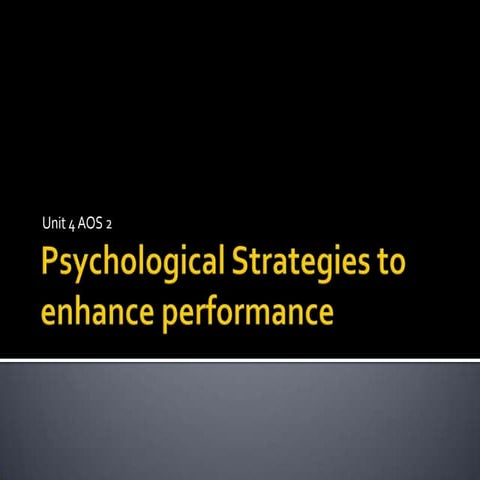 Psychological performance enhancement (1)