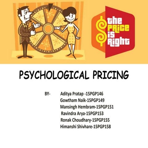Psychological pricing
