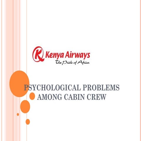 Psychological problems among cabin crew